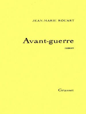 cover image of Avant-guerre